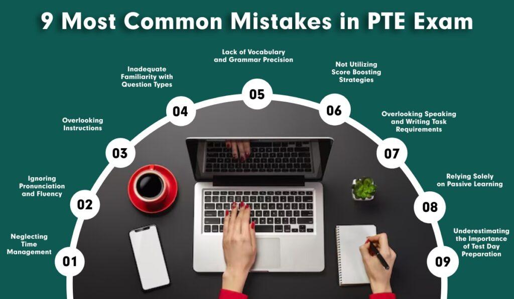 9 Most Common Mistakes to avoid in PTE Exam